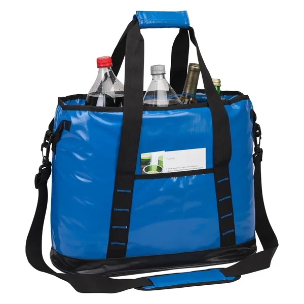 10" x 13.5" x 18" cooler bag with water resistant exterior;... from ASI 67866 Logomark/Valumark