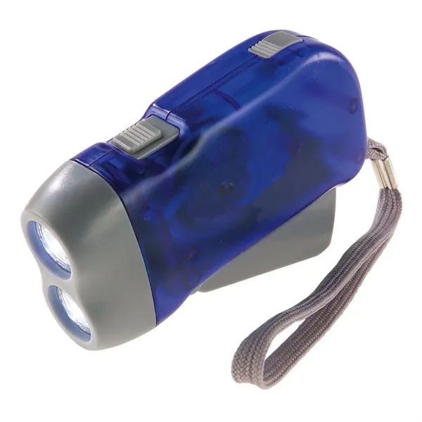 Emergency flashlight with wrist strap and hand crank and battery power... from ASI 68507 The Magnet Group / Innovations by Magnet™