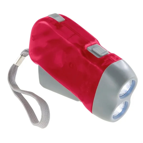 Emergency flashlight with wrist strap and hand crank and battery power... from ASI 68507 The Magnet Group / Innovations by Magnet™