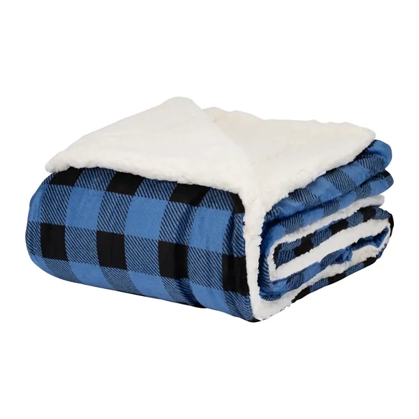 0.19" x 60" x 50" micro mink Sherpa blanket; includes vinyl... from ASI 67866 Logomark/Valumark
