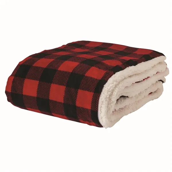 0.19" x 60" x 50" micro mink Sherpa blanket; includes vinyl... from ASI 67866 Logomark/Valumark