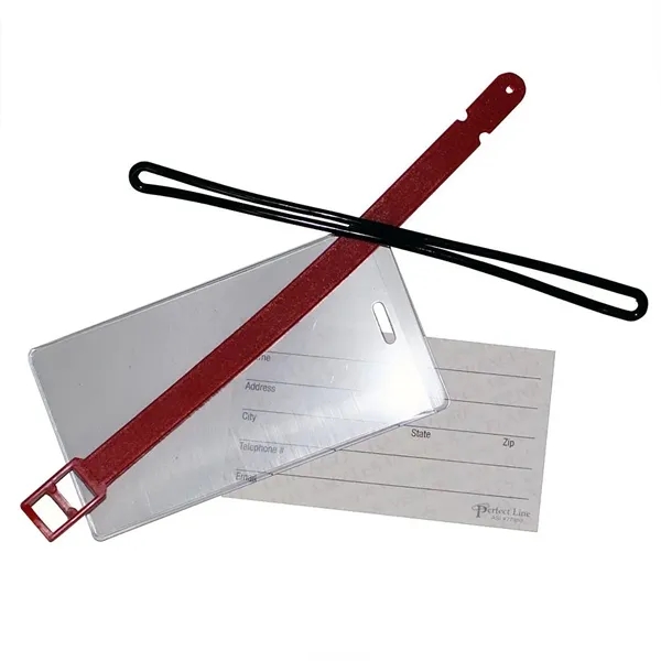 Vinyl luggage tag with slide-in ID card and standard loop strap.... from ASI 68507 The Magnet Group / Perfect Line