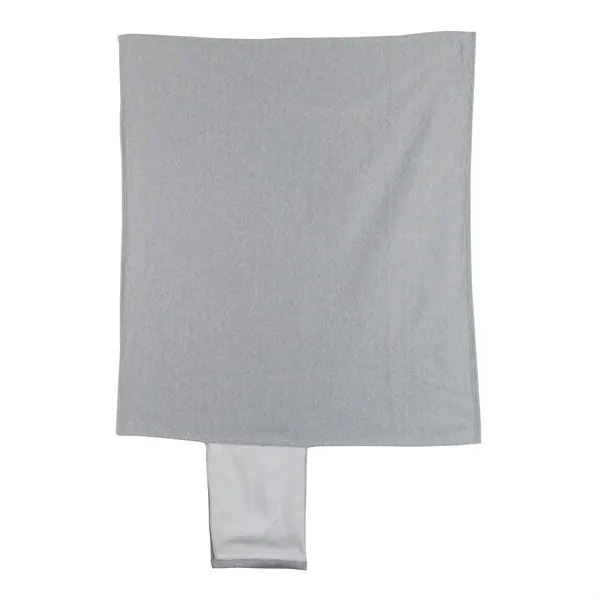 52" x 48" sweatshirt-like jersey fleece blanket that folds up into... from ASI 68507 The Magnet Group / The Bag Factory®