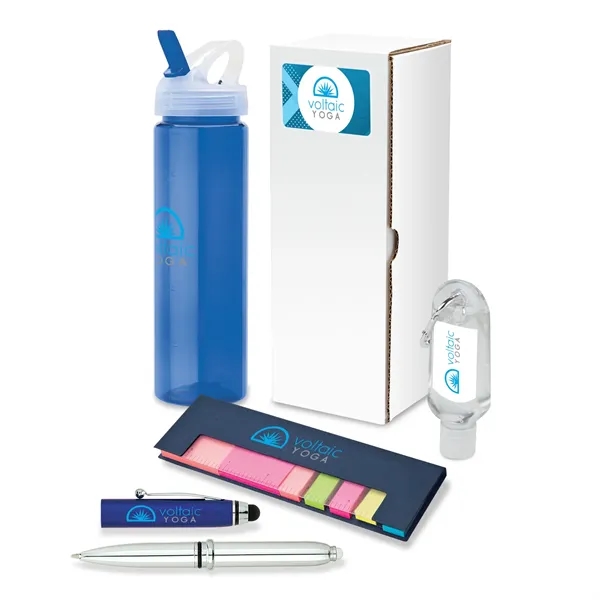 4-piece welcome gift set with 25 oz. bottle, 1 oz. hand... from ASI 67866 Logomark/Valumark