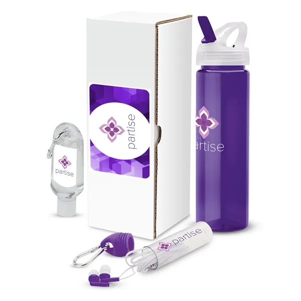 Serenity 3-piece gift set that includes a 25 oz. bottle, 1... from ASI 67866 Logomark/Valumark