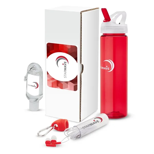Serenity 3-piece gift set that includes a 25 oz. bottle, 1... from ASI 67866 Logomark/Valumark