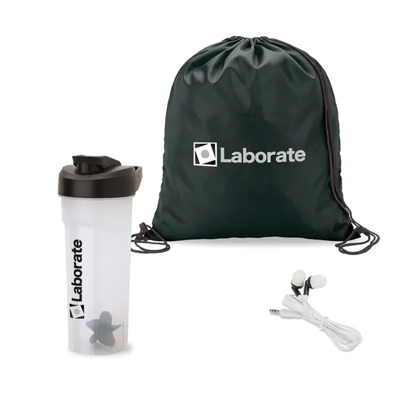 3-piece fitness gift set with 28 oz. shaker cup with mixing... from ASI 67866 Logomark/Valumark