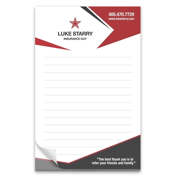 5.5" x 8.5" note pad with 10 pt. backer card, 50... from ASI 68507 The Magnet Group / Magnet LLC™