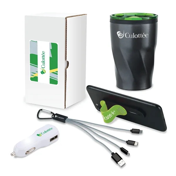 Celebration gift set with 12 oz. double wall, stainless steel tumbler... from ASI 67866 Logomark/Valumark