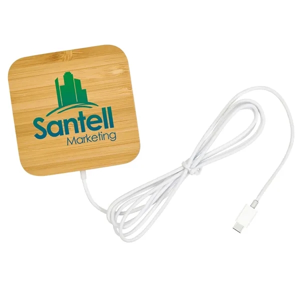 Bamboo Magnet-Hold 15W Wireless Charger... from ASI 40480 Koozie Group