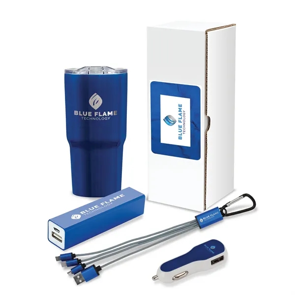 Systems 4-piece technology set with 20 oz. tumbler, mobile power bank,... from ASI 67866 Logomark/Valumark