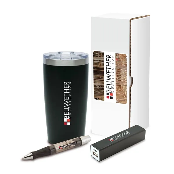 3-piece safety gift set featuring a 20 oz. stainless steel tumbler,... from ASI 67866 Logomark/Valumark