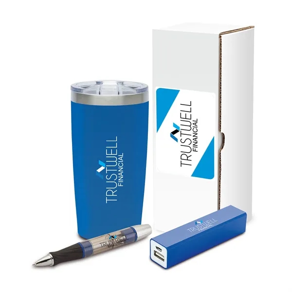 3-piece safety gift set featuring a 20 oz. stainless steel tumbler,... from ASI 67866 Logomark/Valumark