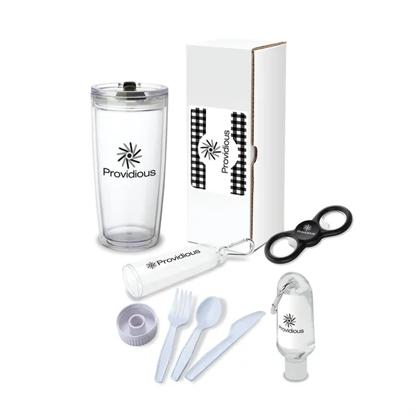 4 piece gift set with 22 oz. tumbler, bottle opener spinner,... from ASI 67866 Logomark/Valumark