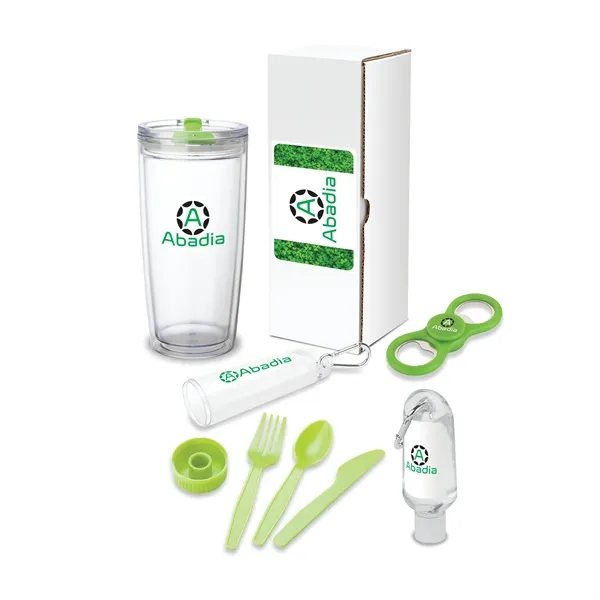 4 piece gift set with 22 oz. tumbler, bottle opener spinner,... from ASI 67866 Logomark/Valumark