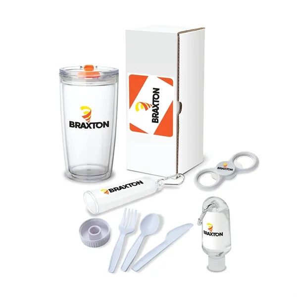 4 piece gift set with 22 oz. tumbler, bottle opener spinner,... from ASI 67866 Logomark/Valumark