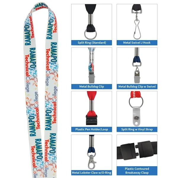 3/4" RPET Fine-Print Lanyard... from ASI 40480 Koozie Group