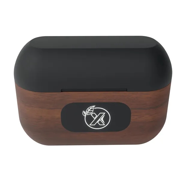 SCX Design™ Walnut Wood Wireless Earbuds and Charging Case... from ASI 40480 Koozie Group
