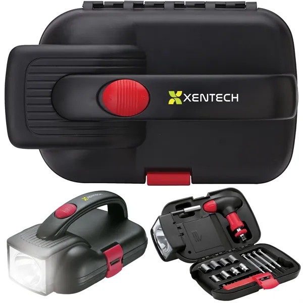 Inwood auto light and tool kit in locking ABS flashlight case.... from ASI 67866 Logomark/Valumark