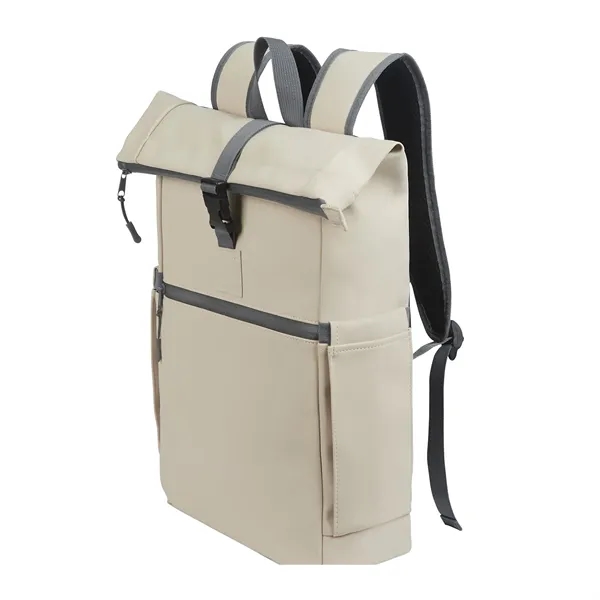 Casey PU Roll-Top Laptop Backpack... from ASI 67866 Logomark/Valumark