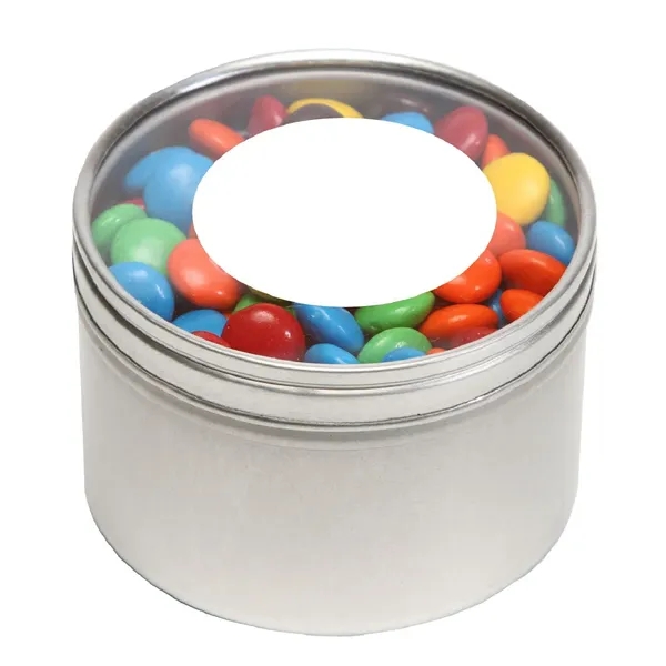 Lifesavers® packed inside a large round window tin with customization options.... from ASI 68507 The Magnet Group / The 1919 Candy Company