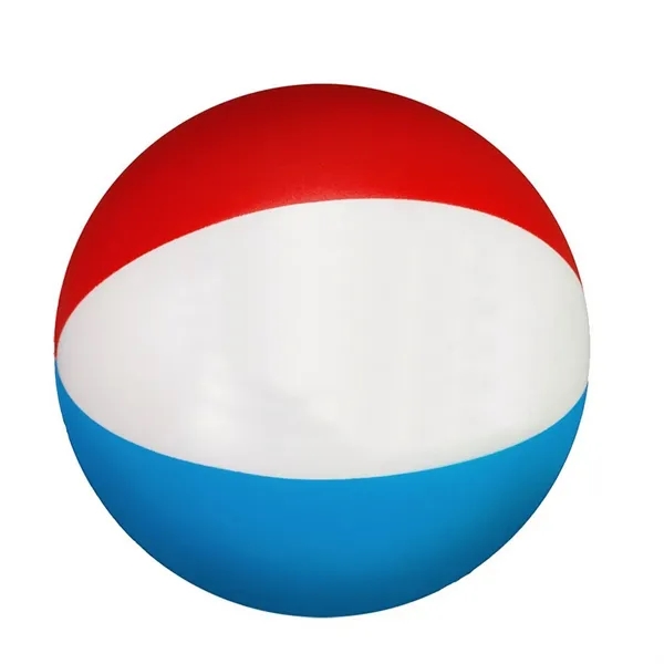 Beach ball shaped stress reliever made of polyurethane foam.... from ASI 68507 The Magnet Group / Perfect Line