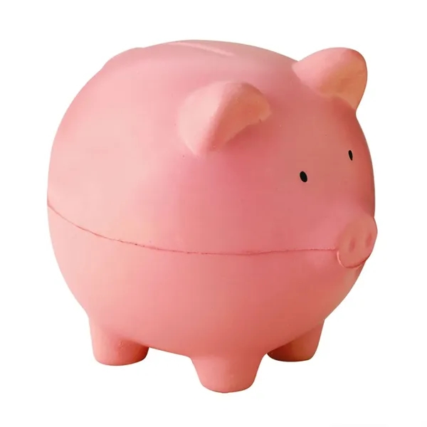 Pink piggy bank shaped stress reliever made of polyurethane foam.... from ASI 68507 The Magnet Group / Perfect Line