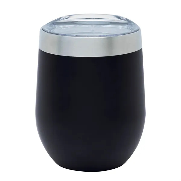 3.25" x 4.5" x 3.12" Brisbane 12-ounce stainless steel wine tumbler... from ASI 67866 Logomark/Valumark