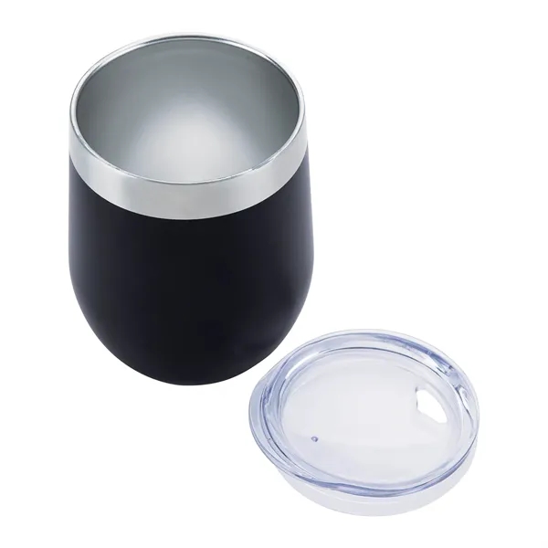 3.25" x 4.5" x 3.12" Brisbane 12-ounce stainless steel wine tumbler... from ASI 67866 Logomark/Valumark