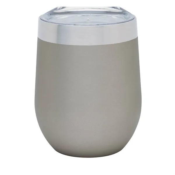 3.25" x 4.5" x 3.12" Brisbane 12-ounce stainless steel wine tumbler... from ASI 67866 Logomark/Valumark