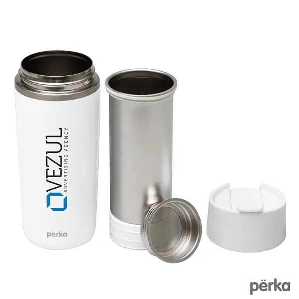 Perka® Macchiato 12 oz. Double Wall Coffee/Tea Press Mug... from ASI 67866 Logomark/Valumark