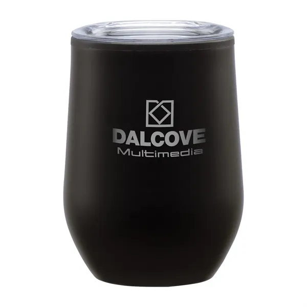 3.5" x 4.75" x 3.5" stainless steel 12-ounce wine tumbler with... from ASI 67866 Logomark/Valumark