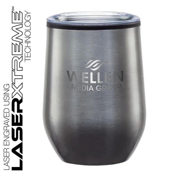3.5" x 4.75" x 3.5" stainless steel 12-ounce wine tumbler with... from ASI 67866 Logomark/Valumark
