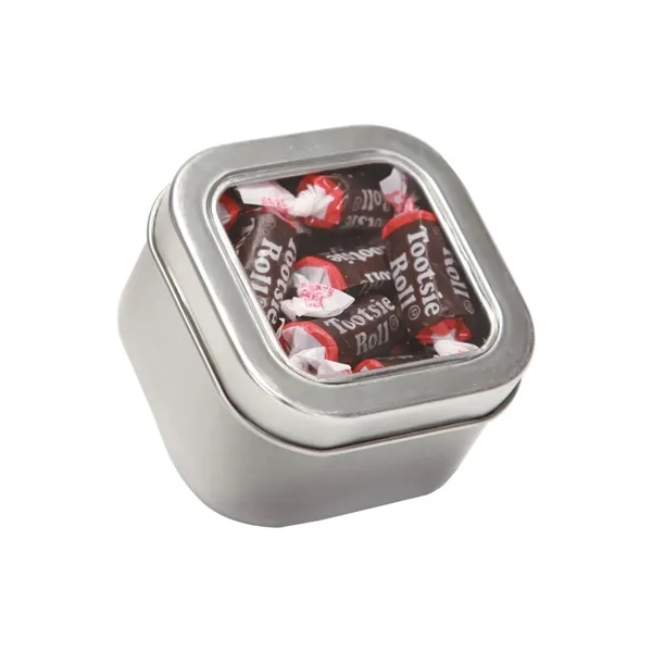 Small Square Window Tin filled with your choice of delicious candy... from ASI 68507 The Magnet Group / The 1919 Candy Company