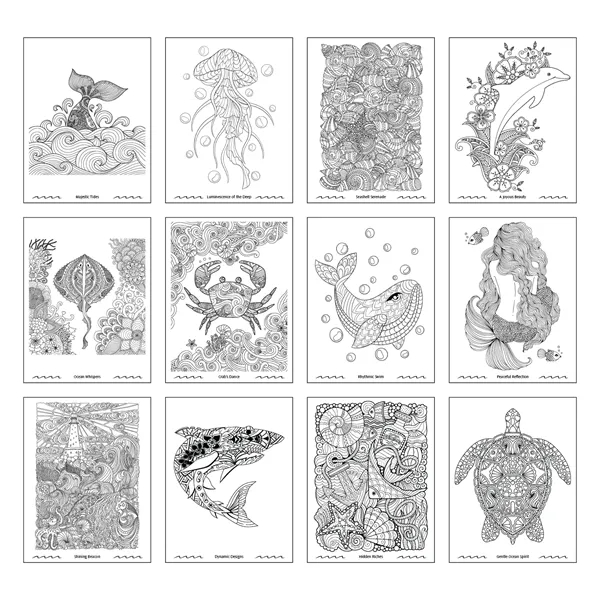 Adult Coloring Book - Serenity by the Sea... from ASI 40480 Koozie Group