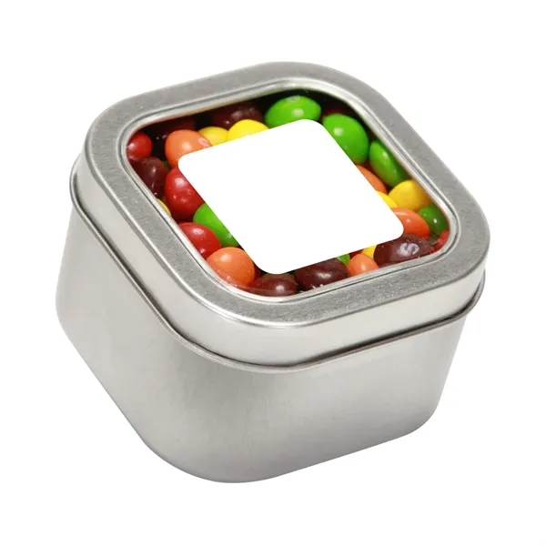 Large Square Window Tin fllled with your choice of delicious candy... from ASI 68507 The Magnet Group / The 1919 Candy Company