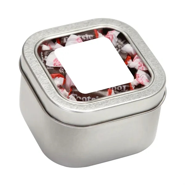 Large Square Window Tin fllled with your choice of delicious candy... from ASI 68507 The Magnet Group / The 1919 Candy Company