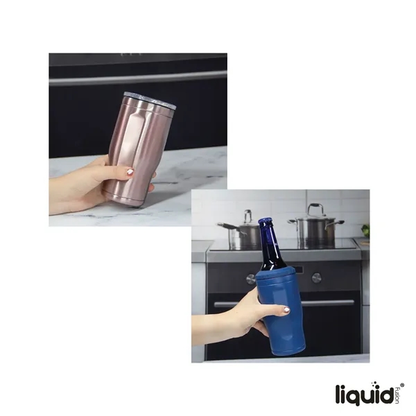 Liquid Fusion® Icy Bev Kooler® 4-In-1 Double Wall Stainle...... from ASI 67866 Logomark/Valumark
