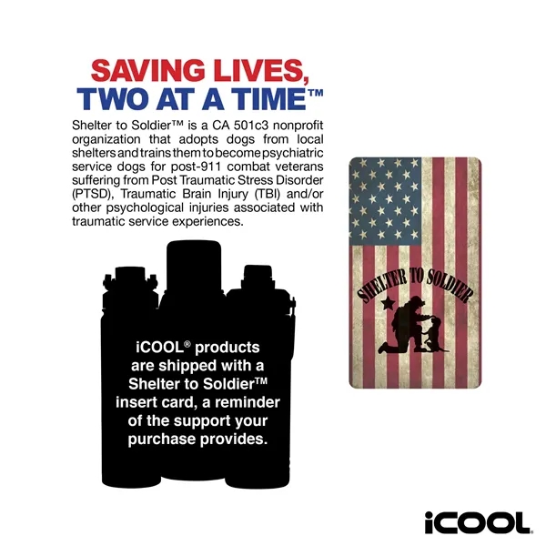 iCOOL® Oswego 14 oz. Double Wall Stainless Steel Can Cool...... from ASI 67866 Logomark/Valumark