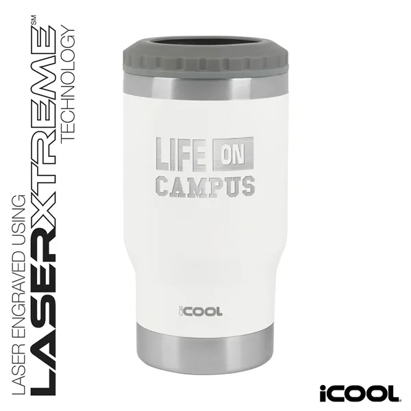 iCOOL® Oswego 14 oz. Double Wall Stainless Steel Can Cool...... from ASI 67866 Logomark/Valumark