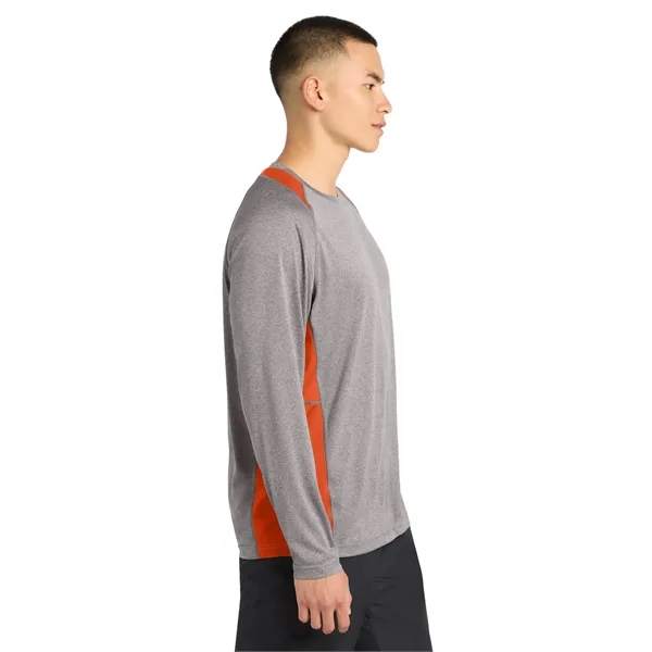 Sport-Tek Long Sleeve Heather Colorblock Contender Tee.... from ASI 84863 SanMar