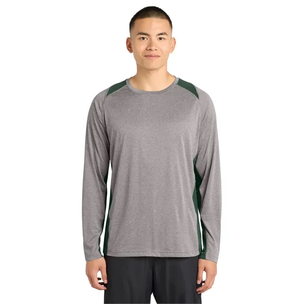 Sport-Tek Long Sleeve Heather Colorblock Contender Tee.... from ASI 84863 SanMar