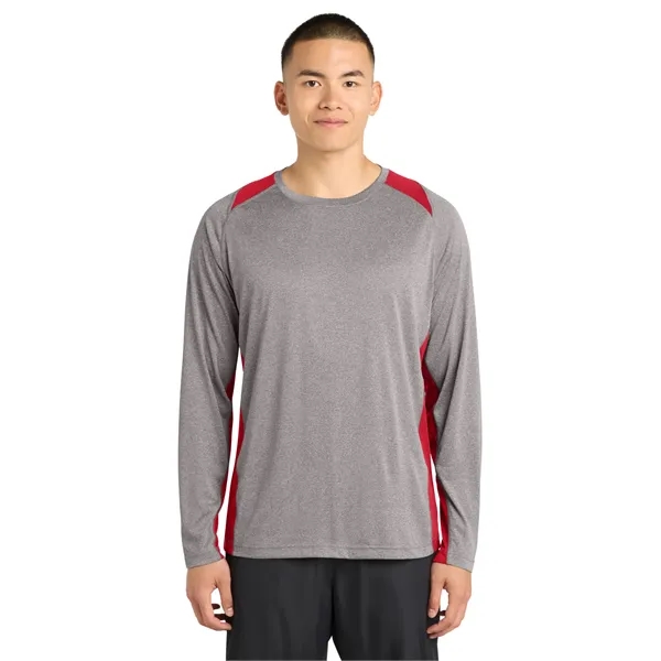 Sport-Tek Long Sleeve Heather Colorblock Contender Tee.... from ASI 84863 SanMar