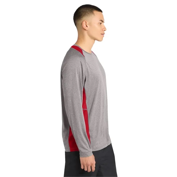 Sport-Tek Long Sleeve Heather Colorblock Contender Tee.... from ASI 84863 SanMar