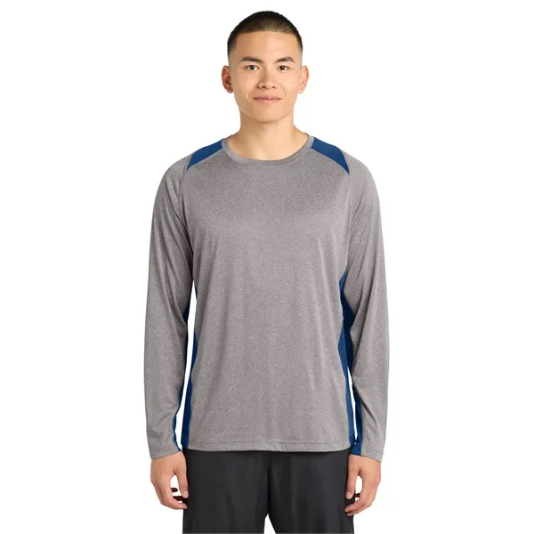 Sport-Tek Long Sleeve Heather Colorblock Contender Tee.... from ASI 84863 SanMar