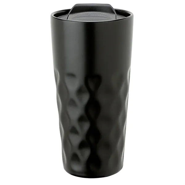 3.5" x 7" x 3.62" Nile 15-ounce double-wall ceramic tumbler with... from ASI 67866 Logomark/Valumark