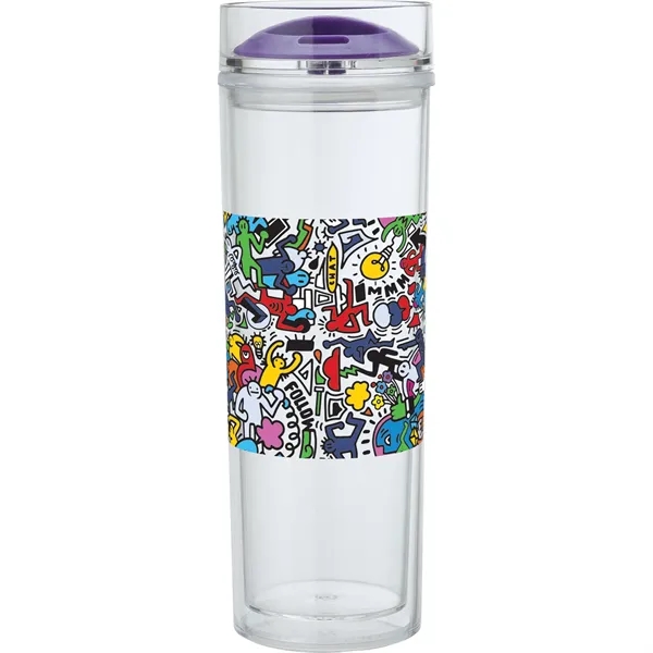 2.88" x 8.5" x 2.88" acrylonitrile styrene 16 ounce double-wall Jomocha... from ASI 67866 Logomark/Valumark