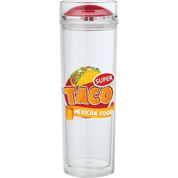 2.88" x 8.5" x 2.88" acrylonitrile styrene 16 ounce double-wall Jomocha... from ASI 67866 Logomark/Valumark