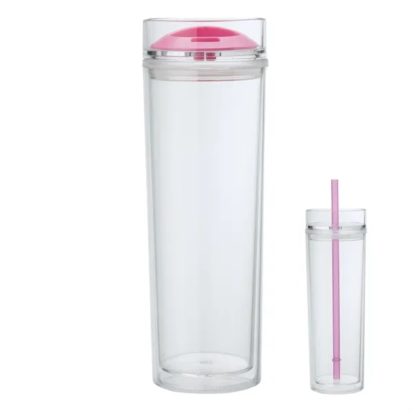 2.88" x 8.5" x 2.88" acrylonitrile styrene 16 ounce double-wall Jomocha... from ASI 67866 Logomark/Valumark