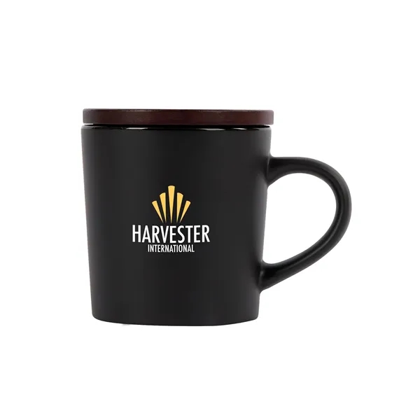 Copenhagen 16 oz. Ceramic Mug w/ Wood Lid... from ASI 67866 Logomark/Valumark